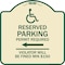 Signmission Modern Isa Connecticut Reserved Parking Permit Required Violators Fin Alum, 18" x 18", TG-1818-23873 A-DES-TG-1818-23873 - alternate 1